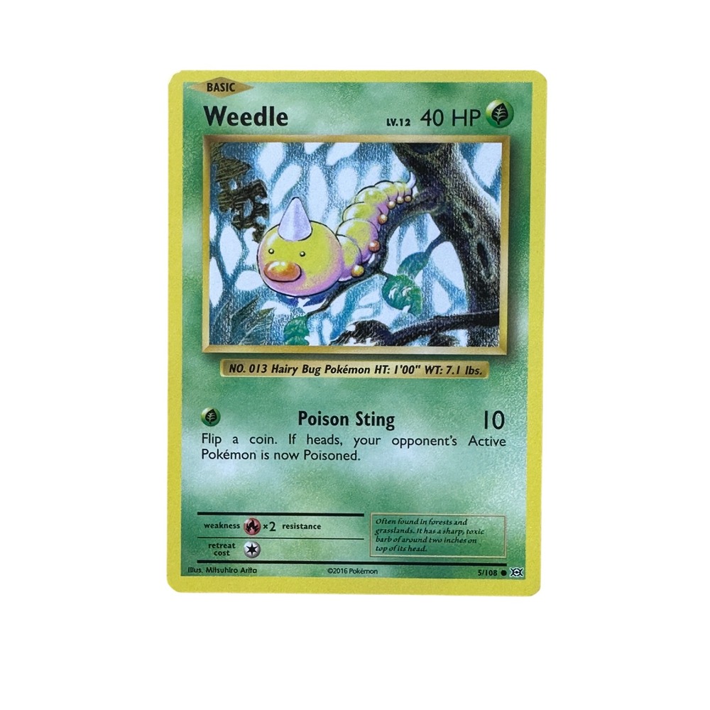 Weedle 51/108‎ Pokemon Card XY Evolutions Common 2016 TCG Collectible MP/LP